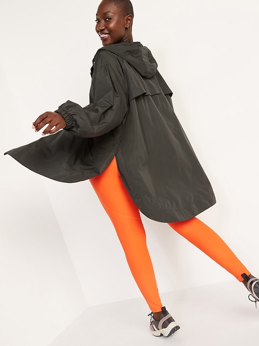 Image number 2 showing, Water-Resistant Long Hooded Utility Anorak Jacket