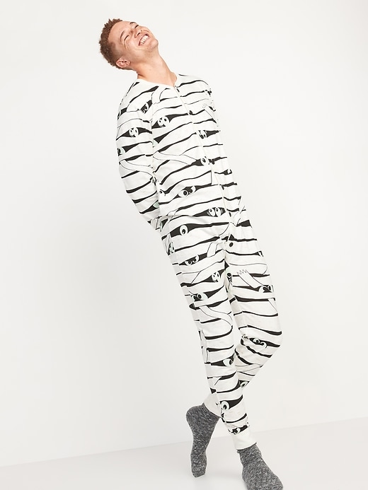View large product image 1 of 2. Matching Halloween Graphic One-Piece Pajamas