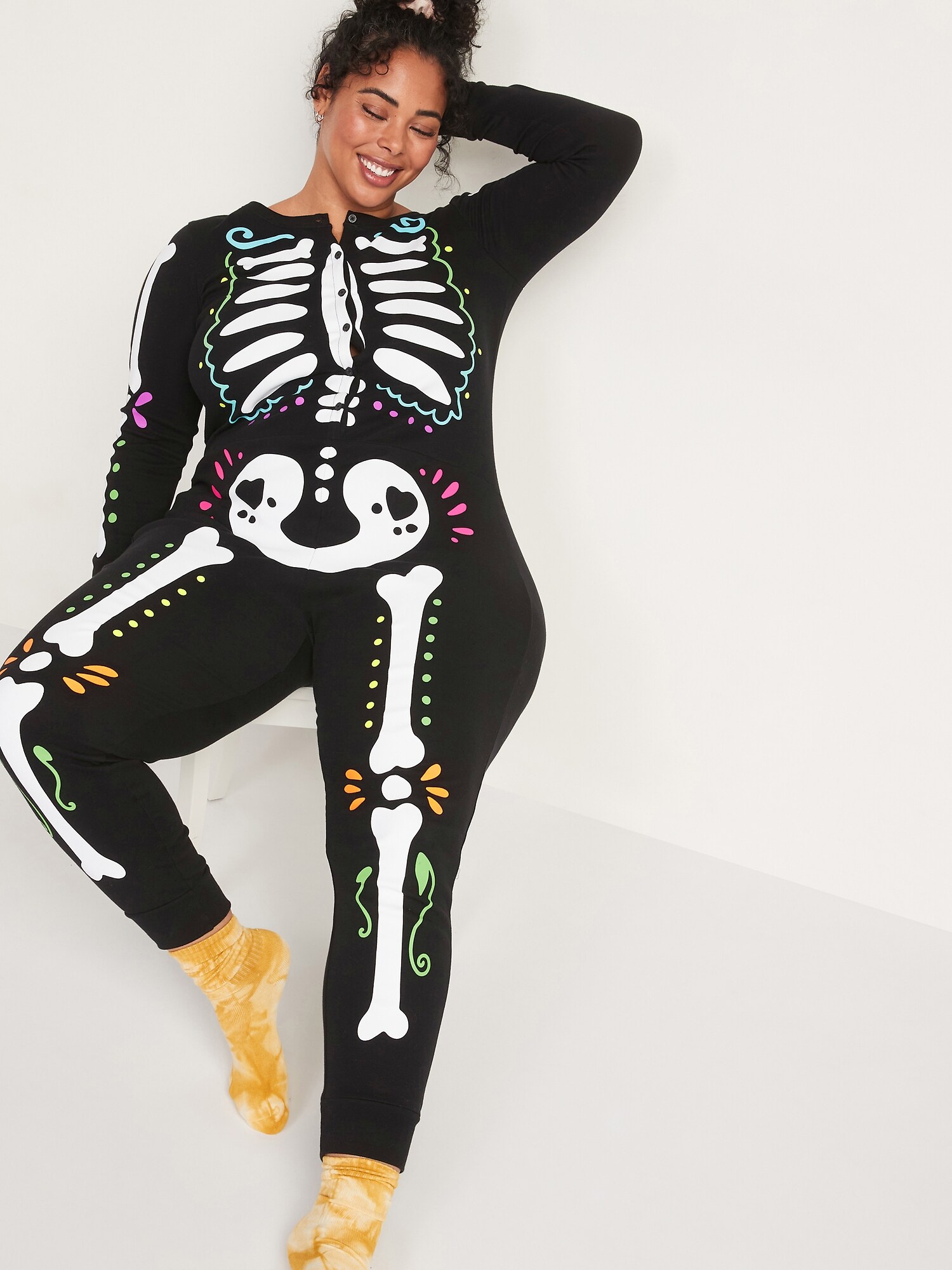 Matching Halloween Graphic One Piece Pajamas for Women Old Navy