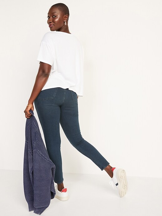 Image number 2 showing, High-Waisted Rockstar Button-Fly Super Skinny Jeans for Women