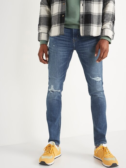 Image number 1 showing, Super Skinny Built-In Flex Rip & Repair Jeans
