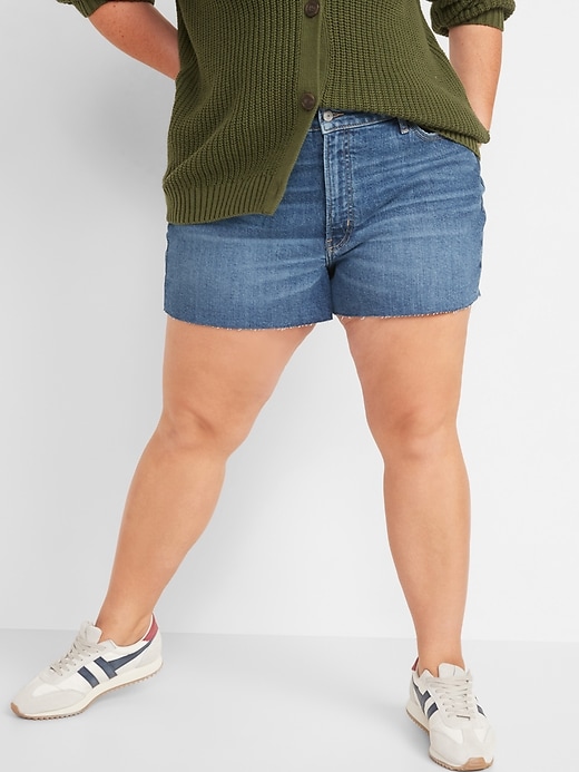 Image number 7 showing, High-Waisted O.G. Straight Cut-Off Jean Shorts For Women -- 3-inch inseam