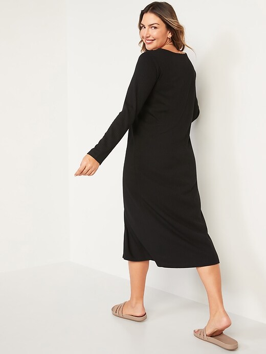 Rib-Knit Cardigan Sweater Midi Dress | Old Navy