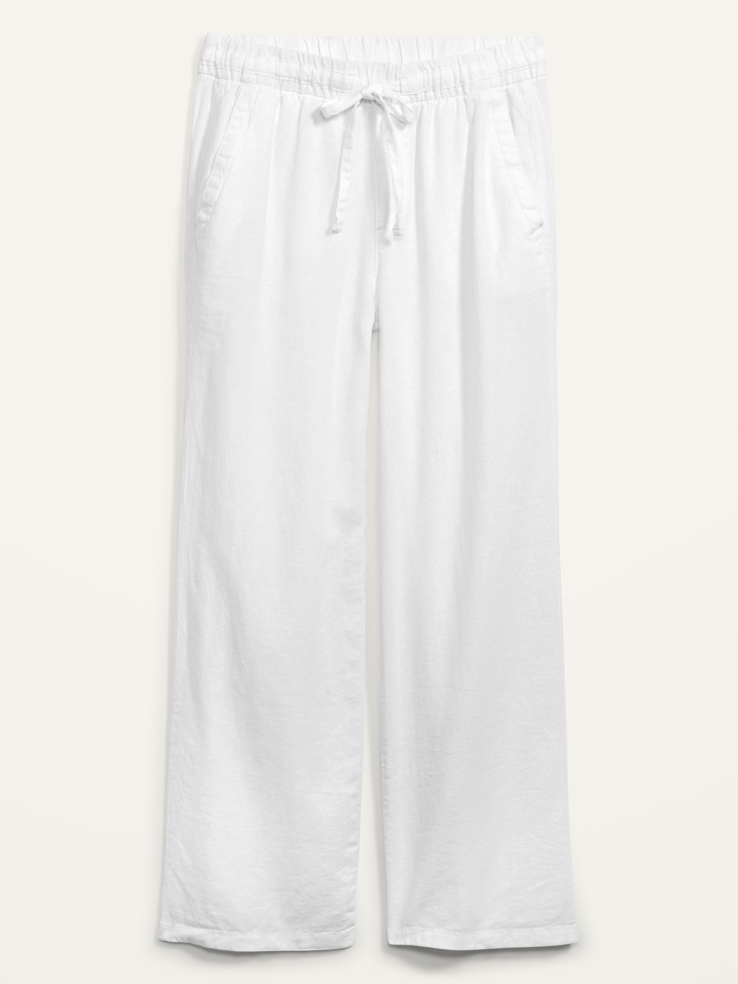 Mid-Rise Linen-Blend Wide-Leg Pants for Women, Old Navy