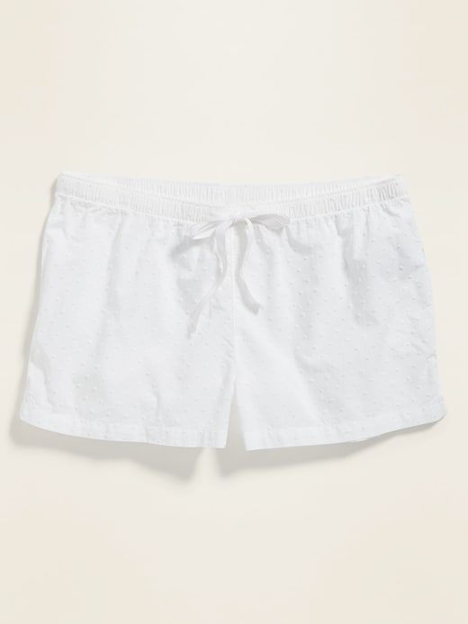 Image number 1 showing, Poplin Swiss-Dot Pajama Boxer Shorts -- 2.5-inch inseam