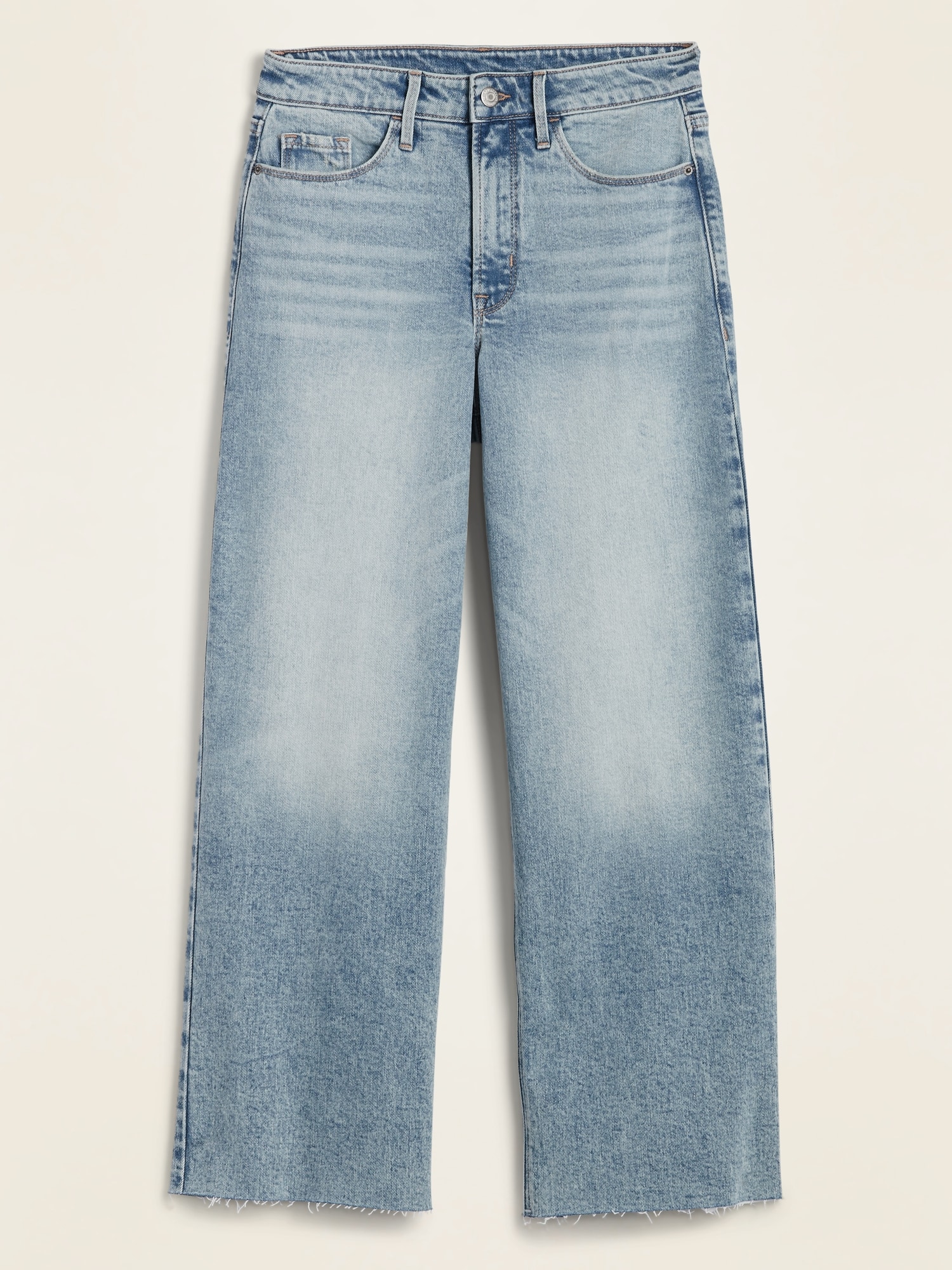 Extra High-Waisted Wide-Leg Raw-Hem Jeans for Women | Old Navy