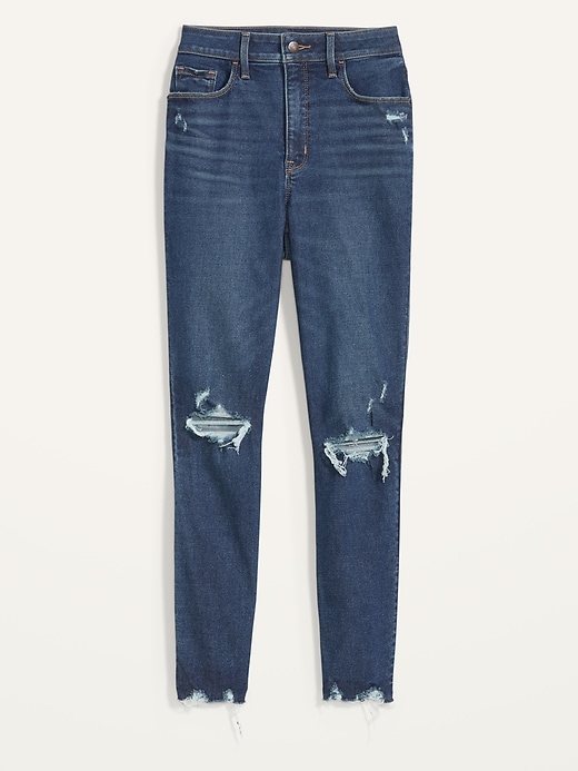 Image number 4 showing, Extra High-Waisted Rockstar 360° Stretch Super Skinny Ripped Ankle Jeans for Women