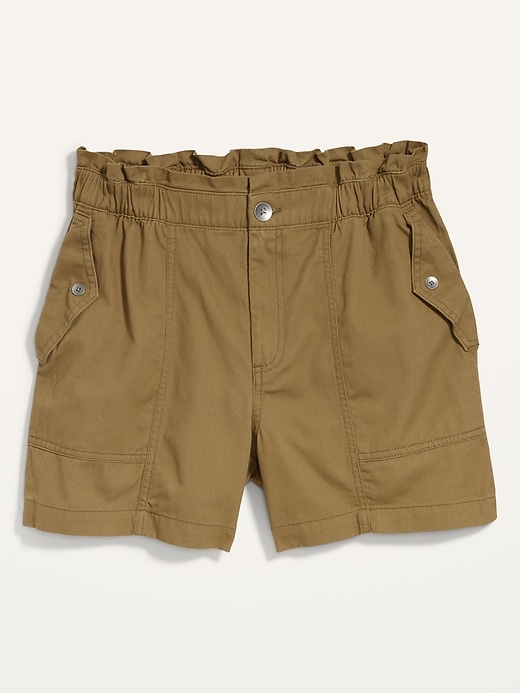 Image number 4 showing, High-Waisted Twill Utility Shorts for Women -- 4.5-inch inseam