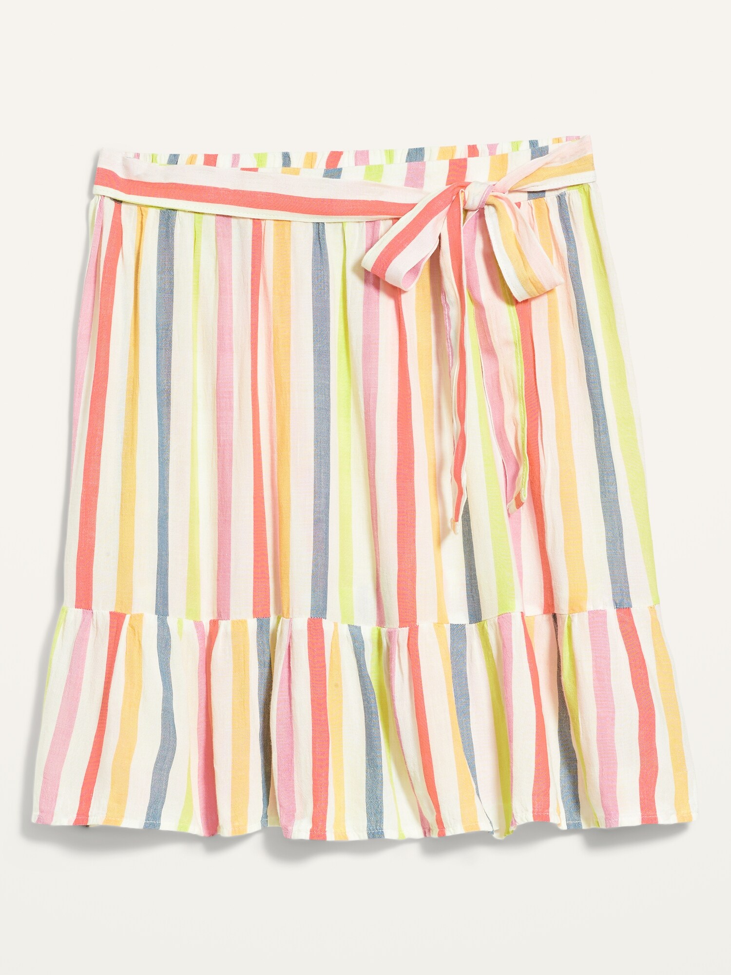 High-Waisted Tiered Striped Mini Swing Skirt for Women | Old Navy