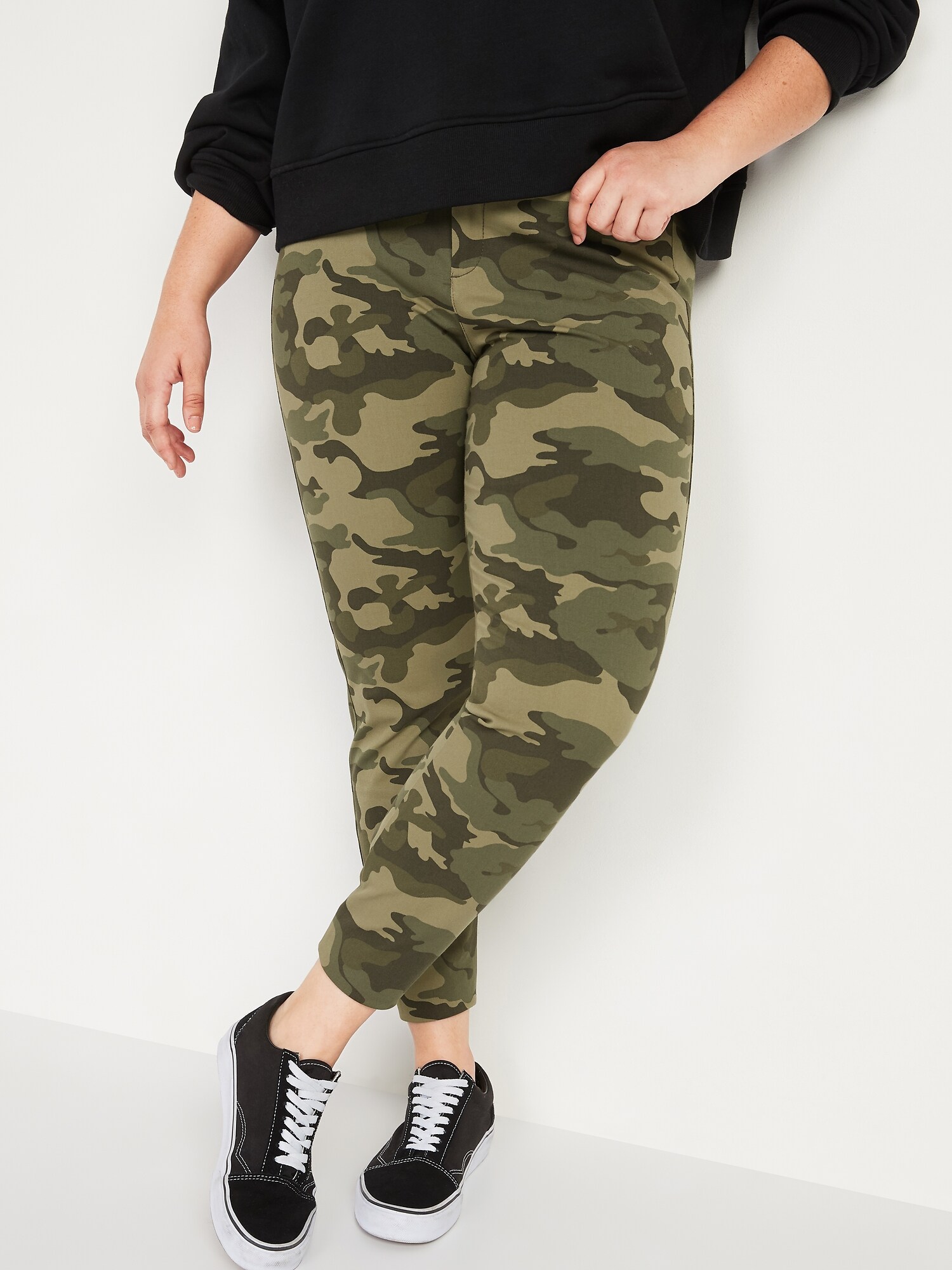 High-Waisted Patterned Pixie Ankle Pants