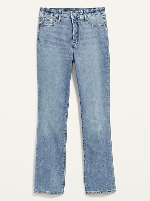 Image number 1 showing, Extra High-Waisted Kicker Boot-Cut Button-Fly Jeans