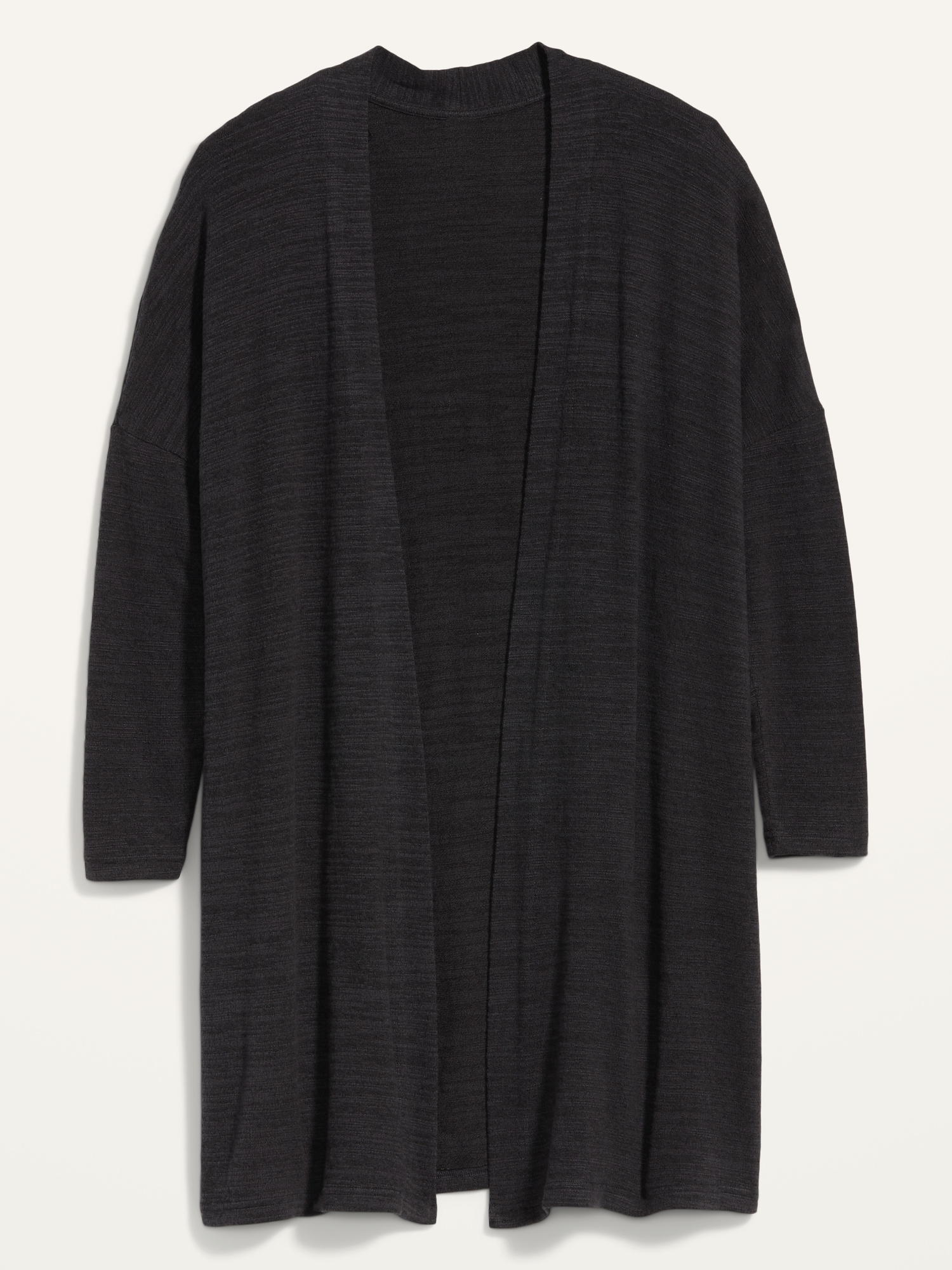Oversized Cozy-Knit Open-Front Lounge Robe for Women