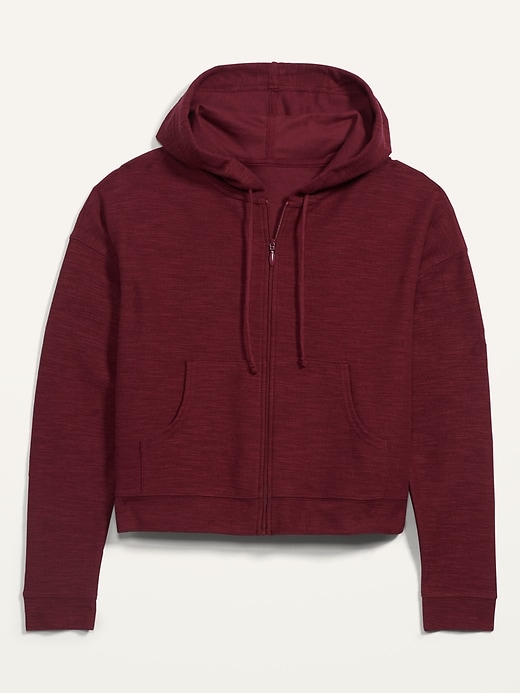 View large product image 1 of 3. Lightweight Textured Full-Zip Hoodie