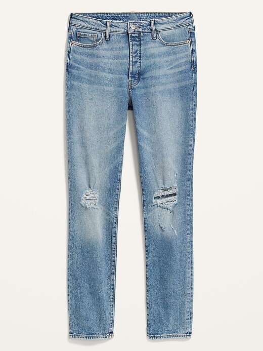 Image number 4 showing, Extra High-Waisted Pop Icon Skinny Button-Fly Ripped Jeans for Women
