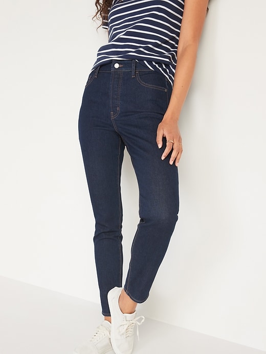 Image number 5 showing, Extra High-Waisted Pop Icon Skinny Button-Fly Jeans for Women