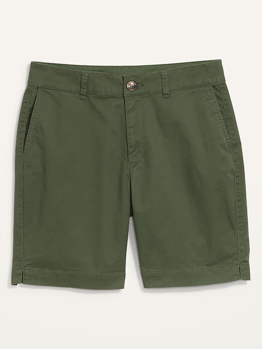Image number 4 showing, High-Waisted Twill Everyday Shorts -- 7-inch inseam