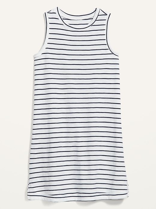 Image number 3 showing, Vintage Sleeveless Striped T-Shirt Midi Shift Dress for Women