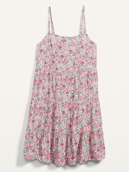 Image number 4 showing, Sleeveless Tiered Floral-Print Swing Dress for Women