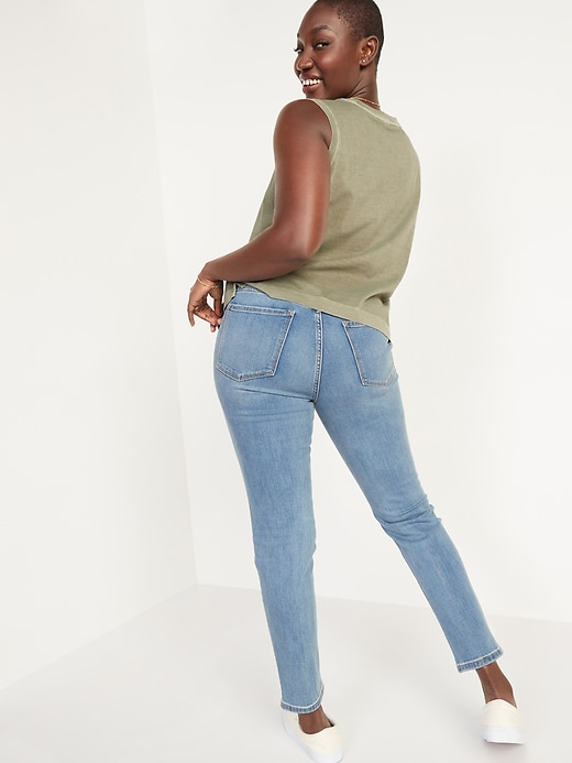 Image number 2 showing, High-Waisted Power Slim Straight Ripped Jeans