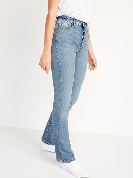 Image number 4 showing, Extra High-Waisted Kicker Boot-Cut Button-Fly Jeans for Women
