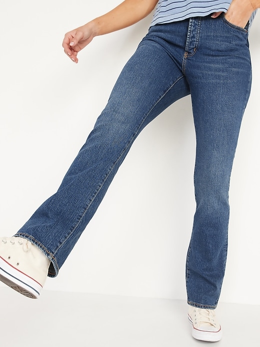 Image number 5 showing, Extra High-Waisted Kicker Boot-Cut Button-Fly Jeans for Women