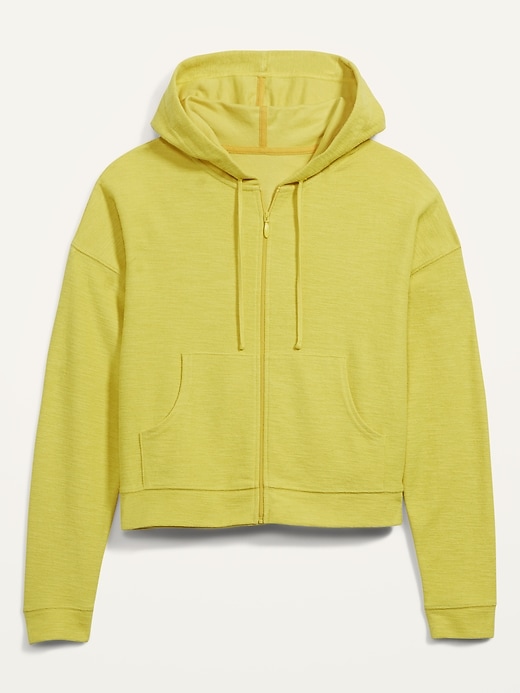 View large product image 2 of 3. Lightweight Textured Full-Zip Hoodie