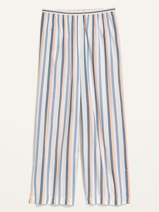 Image number 2 showing, Elastic-Waist Soft-Woven Wide-Leg Pajama Pants for Women