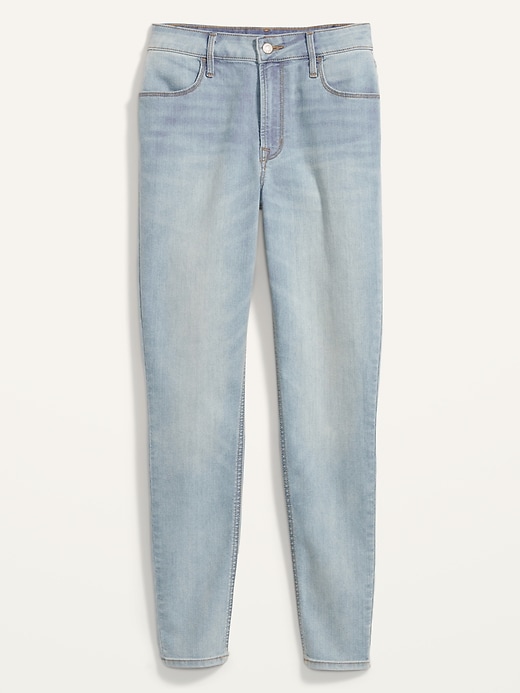 Image number 4 showing, High-Waisted Light-Wash Super Skinny Ankle Jeans for Women