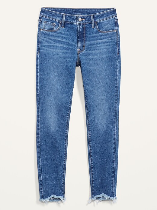Image number 4 showing, Mid-Rise Rockstar Super Skinny Cut-Off Ankle Jeans for Women