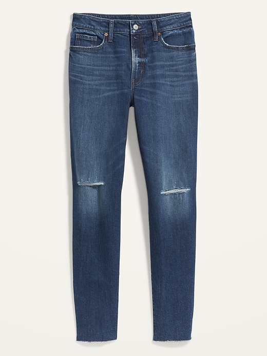 Image number 4 showing, High-Waisted O.G. Straight Ripped Cut-Off Jeans