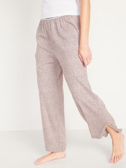 Image number 4 showing, Elastic-Waist Soft-Woven Wide-Leg Pajama Pants