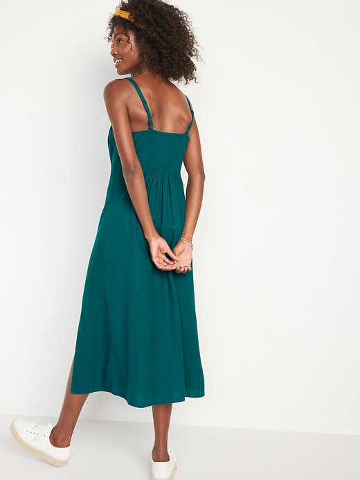 Image number 6 showing, Sleeveless Linen-Blend Maxi Dress