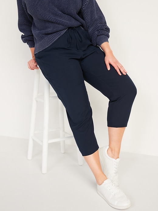 Image number 1 showing, High-Waisted StretchTech Utility Crop Pants