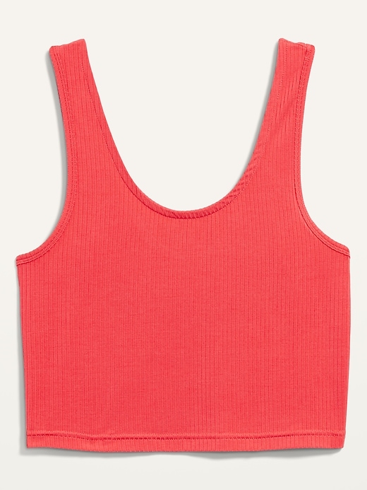View large product image 1 of 3. Sunday Sleep Rib-Knit Cropped Tank Top