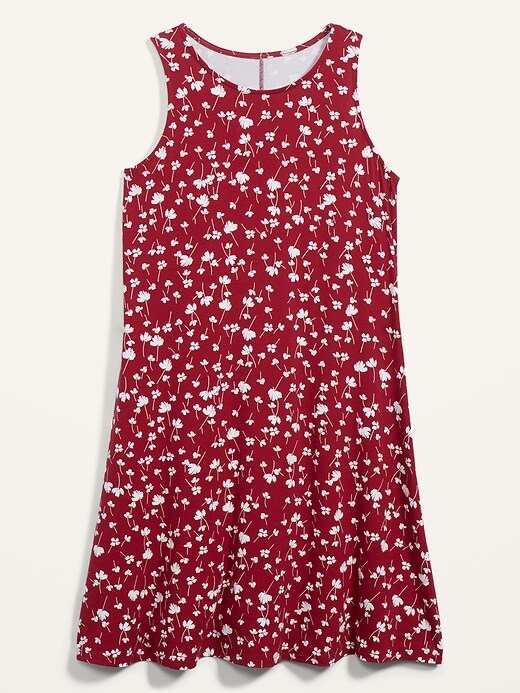 Image number 1 showing, Sleeveless Jersey-Knit Swing Dress