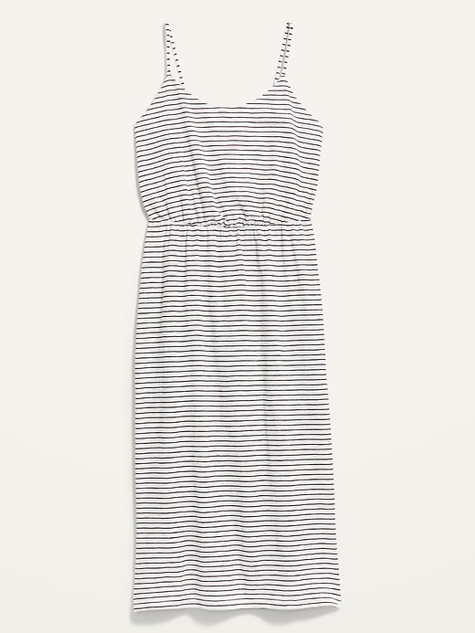 Old Navy - Waist-Defined Striped Slub-Knit Midi Cami Dress for Women
