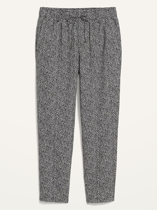 Image number 4 showing, High-Waisted Printed Linen-Blend Pants for Women