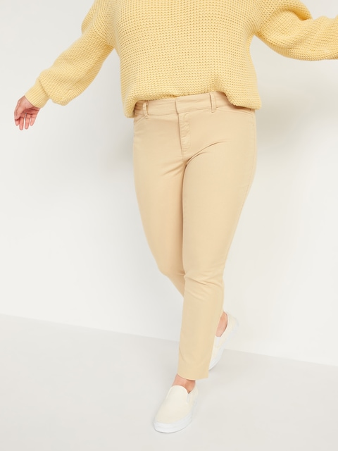 Mid-Rise Pixie Chino Ankle Pants - Upper Crust