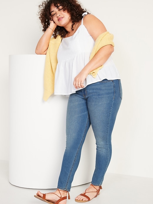 Image number 3 showing, High-Waisted Medium-Wash Super Skinny Ankle Jeans for Women
