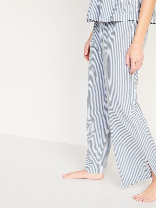 Image number 5 showing, Elastic-Waist Soft-Woven Wide-Leg Pajama Pants for Women