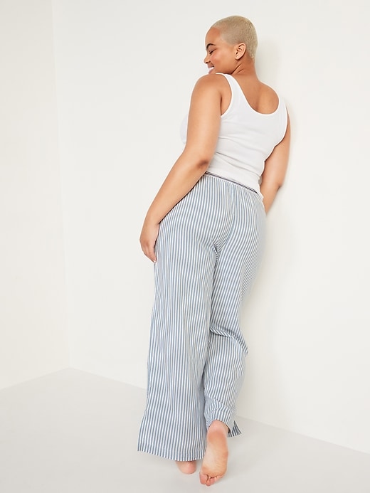 Image number 2 showing, Elastic-Waist Soft-Woven Wide-Leg Pajama Pants for Women