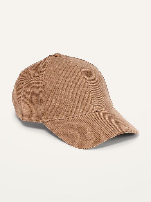 View large product image 1 of 1. Gender-Neutral Corduroy Baseball Cap for Adults