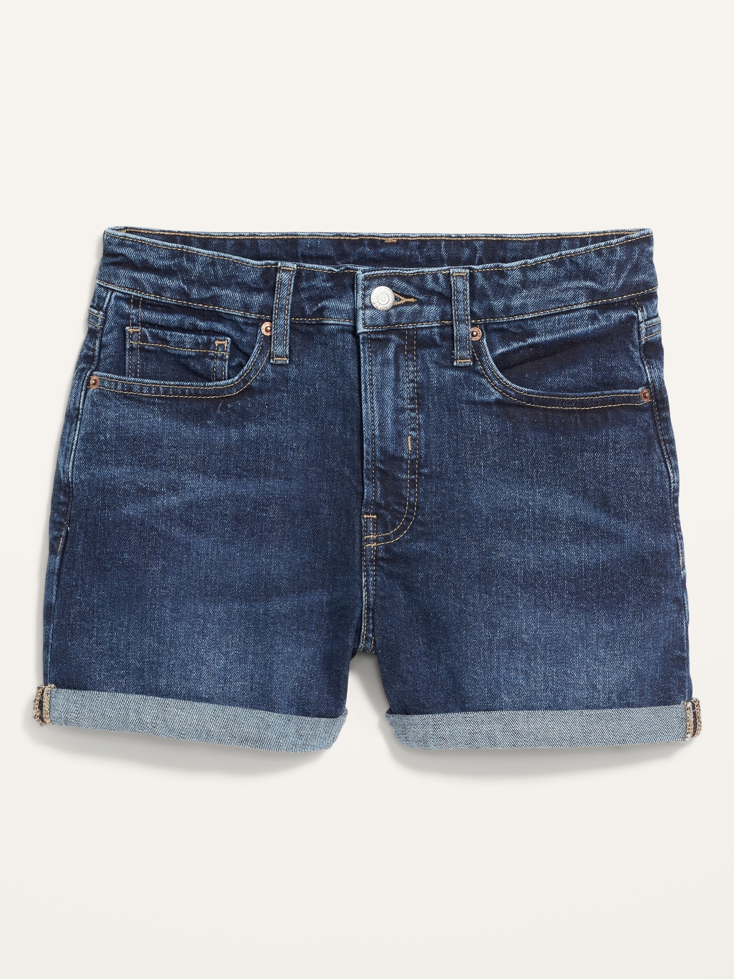 High-Waisted O.G. Straight Jean Shorts for Women -- 3-inch inseam | Old ...