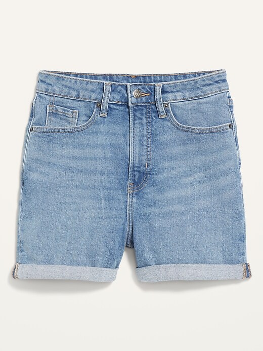 Image number 4 showing, Higher High-Waisted O.G. Straight Jean Shorts for Women -- 3-inch inseam