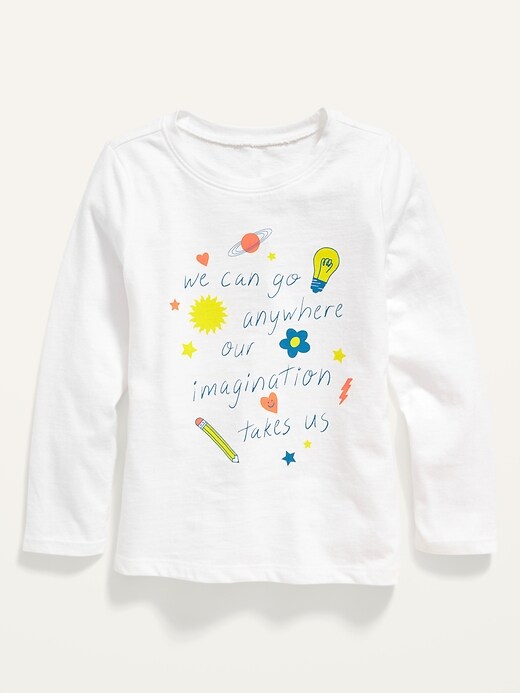 Old Navy Unisex Long-Sleeve Graphic T-Shirt for Toddler. 1