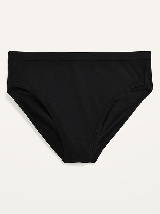 View large product image 1 of 3. High-Waisted Supima® Cotton-Blend Bikini Underwear