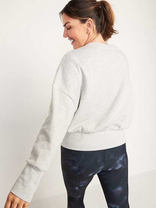 Loose CrewNeck Cropped Sweatshirt for Women Old Navy