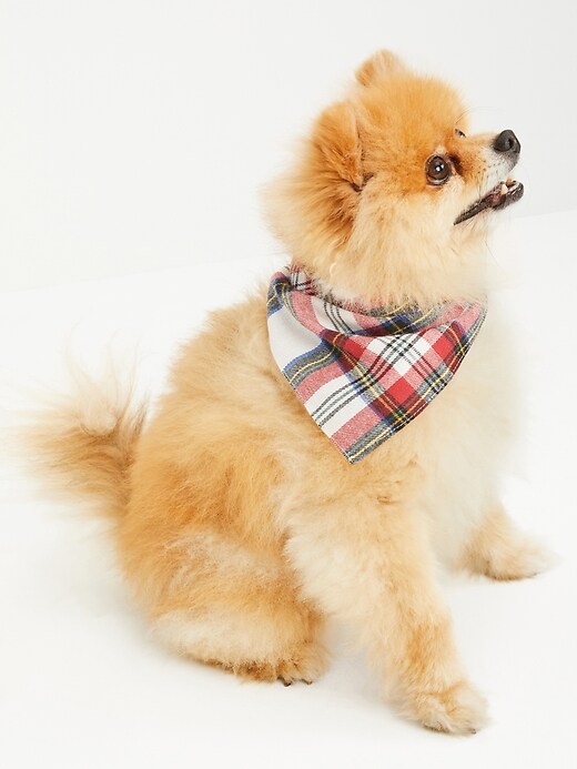 Old Navy Patterned Flannel Bandana for Pets. 1