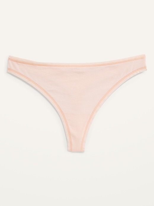 View large product image 1 of 2. Supima&#174 Cotton-Blend Thong Underwear