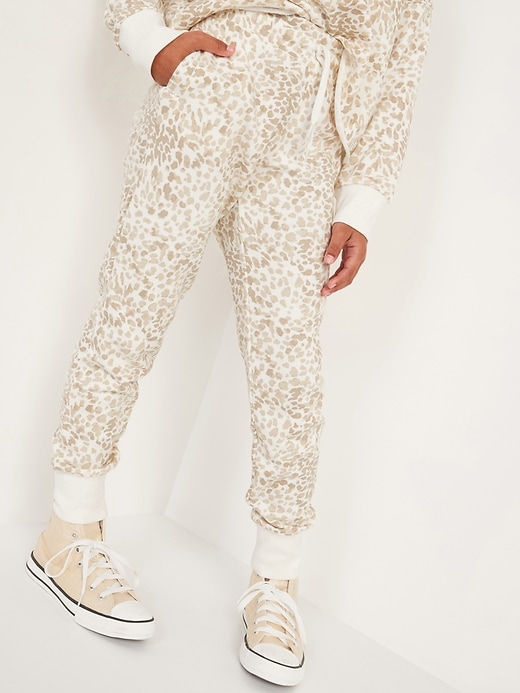 View large product image 1 of 4. High-Waisted Vintage Printed Jogger Sweatpants for Girls